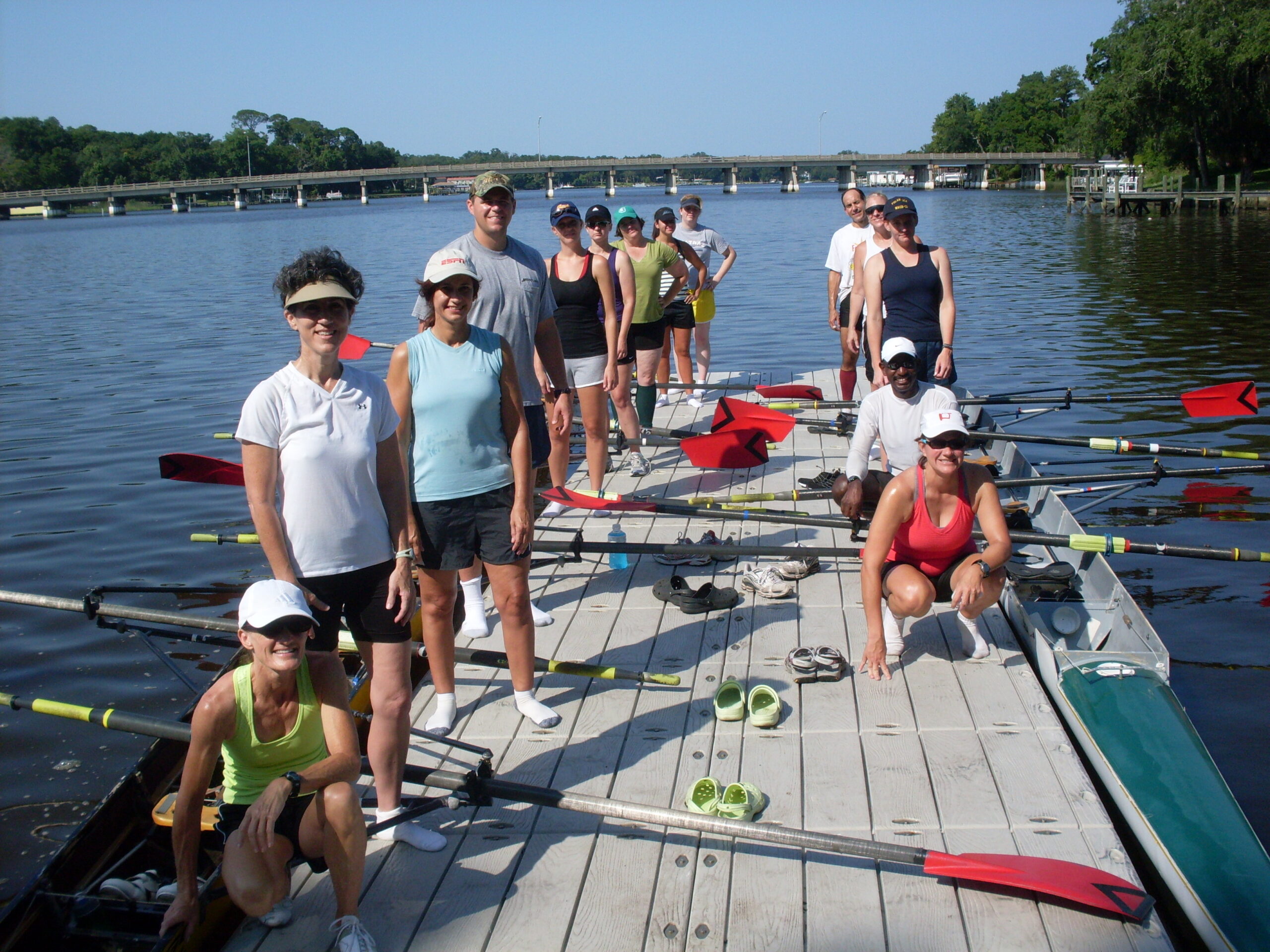 Jax Rowing Club on the dock